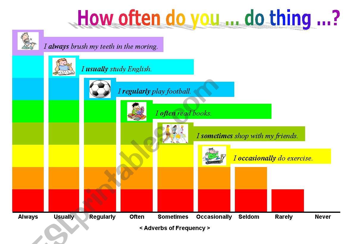 Frequency adverbs with exercise (3 pages)