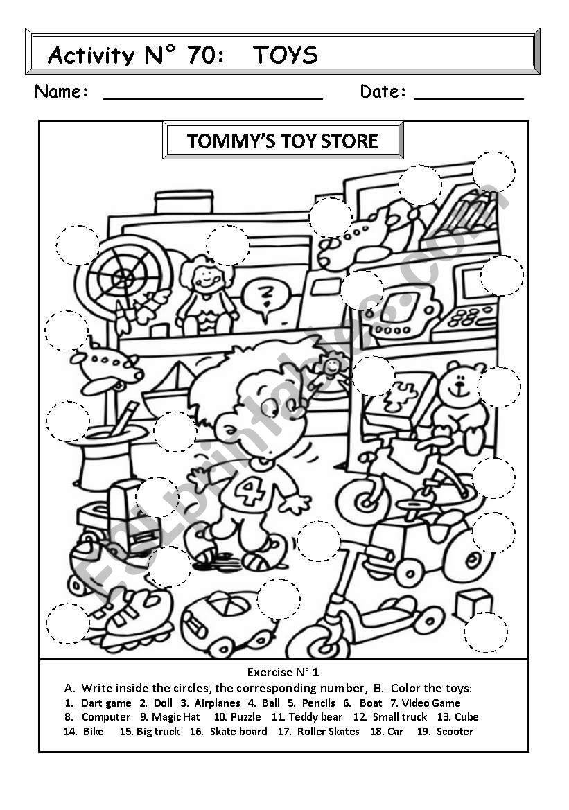 TOYS worksheet