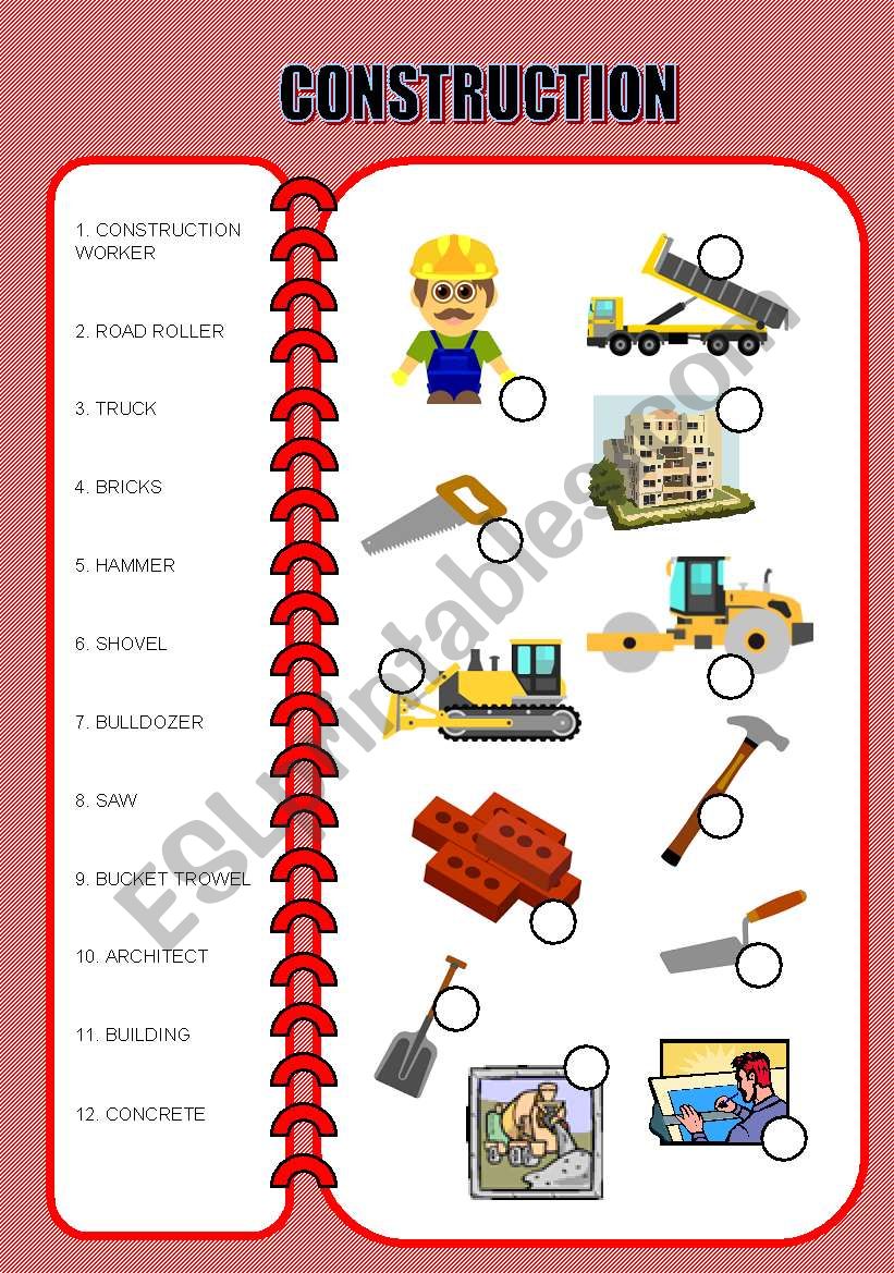 CONSTRUCTION worksheet