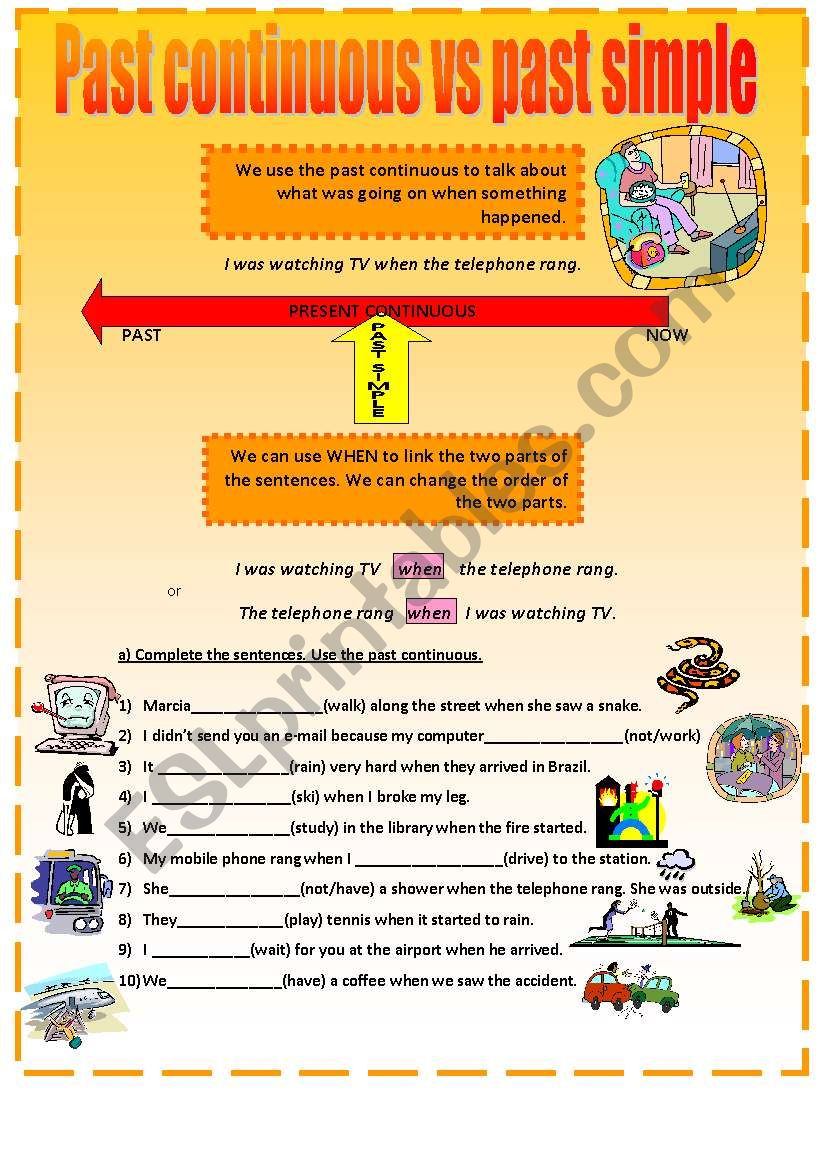 Past continuous vs past simple