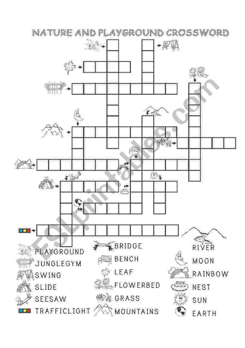 Nature and Playground Crossword