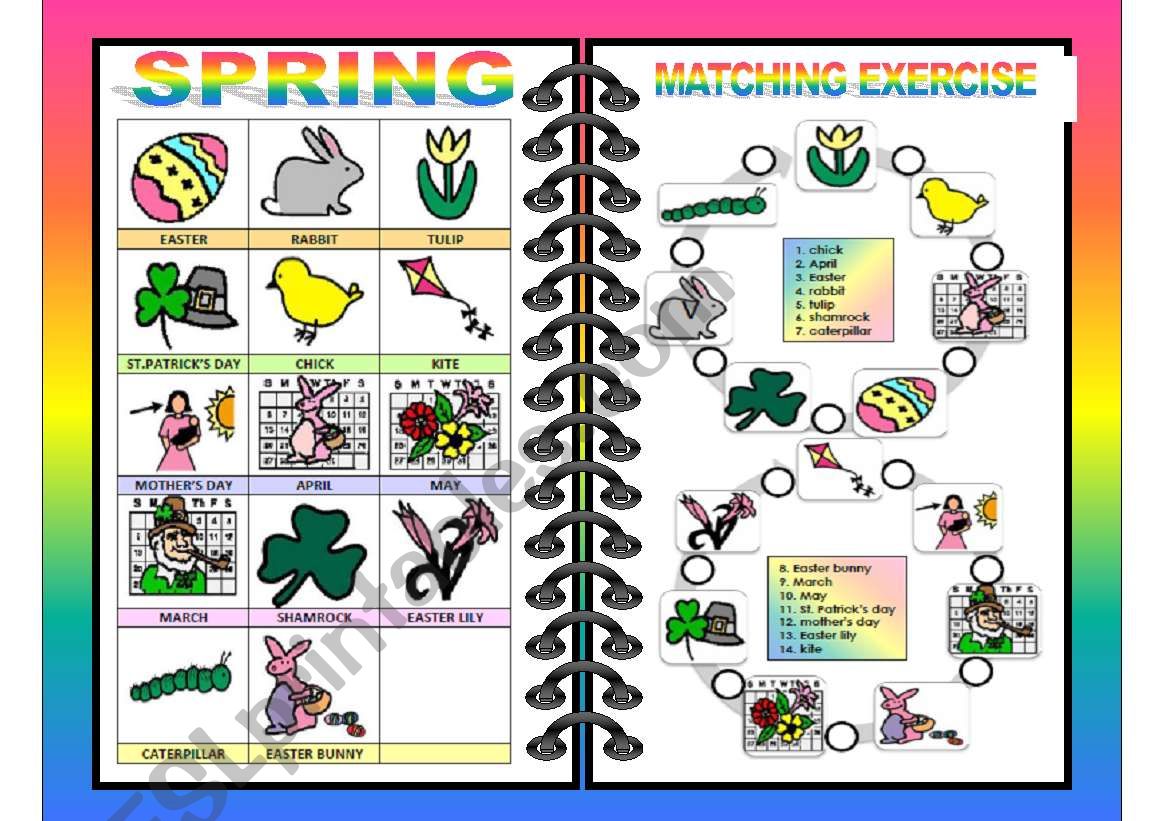 SEASONS PICTIONARY AND MATCHING ALL-IN-ONE (SPRING) 4/4
