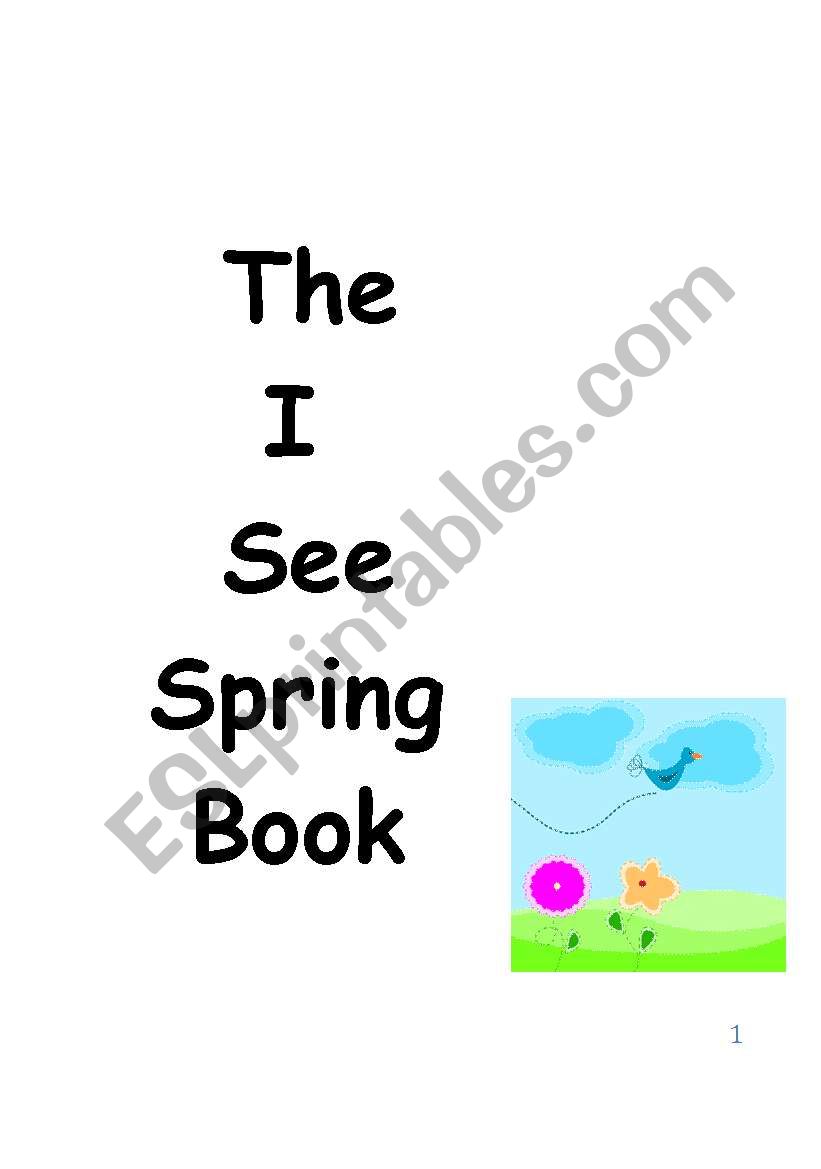 The I See Spring Book worksheet
