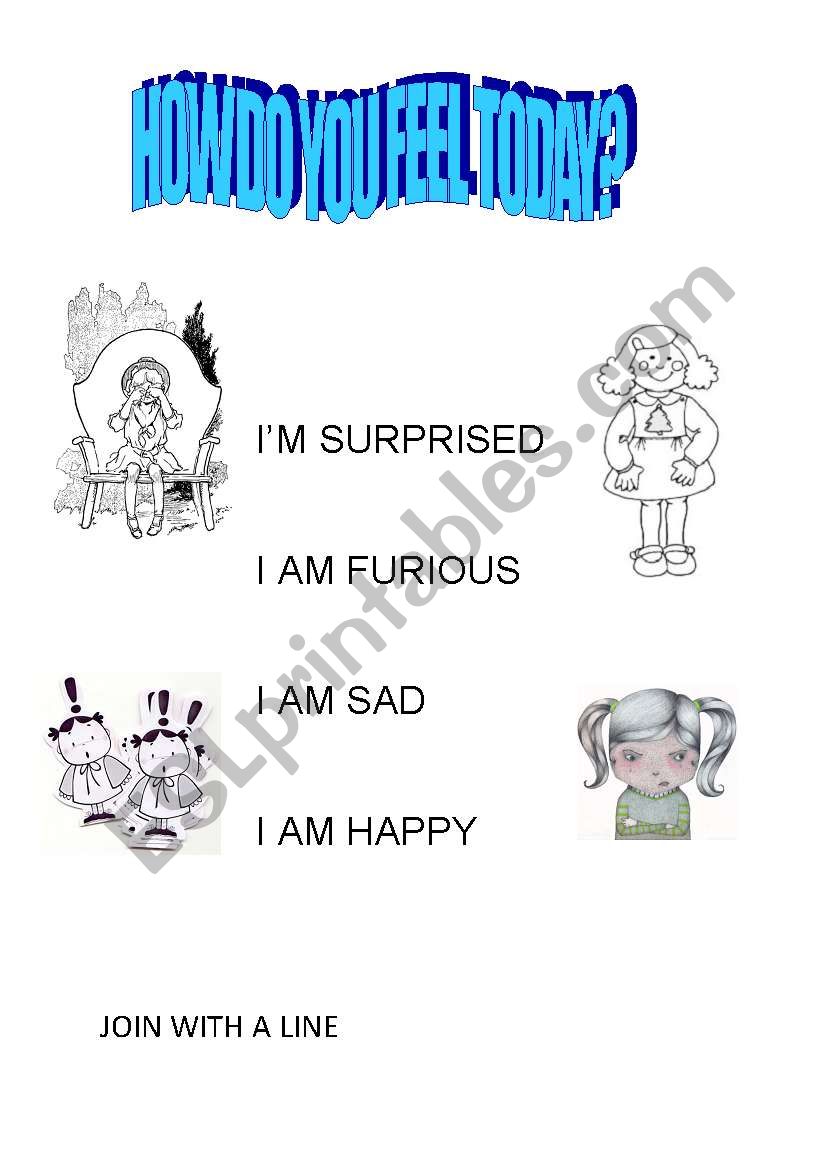 HOW DO YOU FEEL TODAY? worksheet