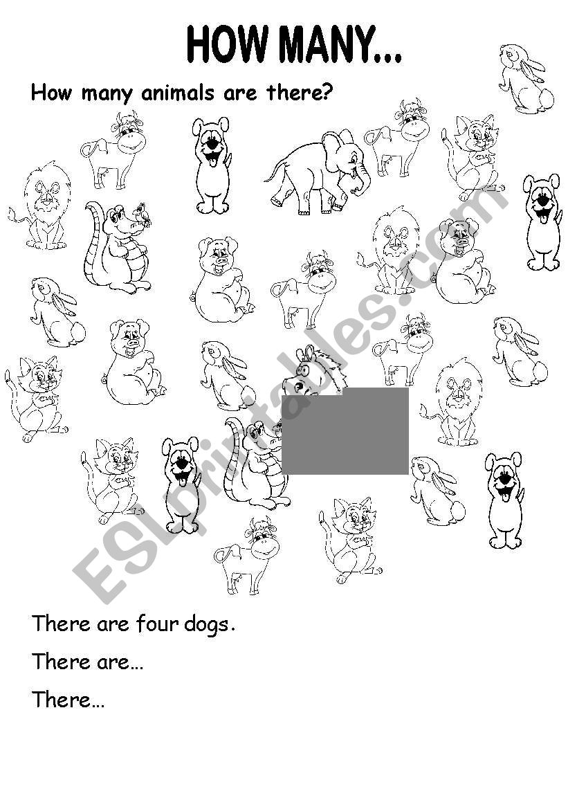 The animals worksheet