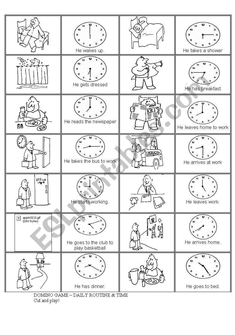 Time & Daily Routine _ Domino game