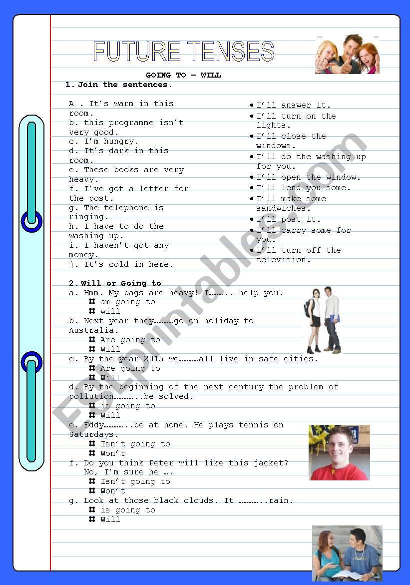 FUTURE TENSES worksheet