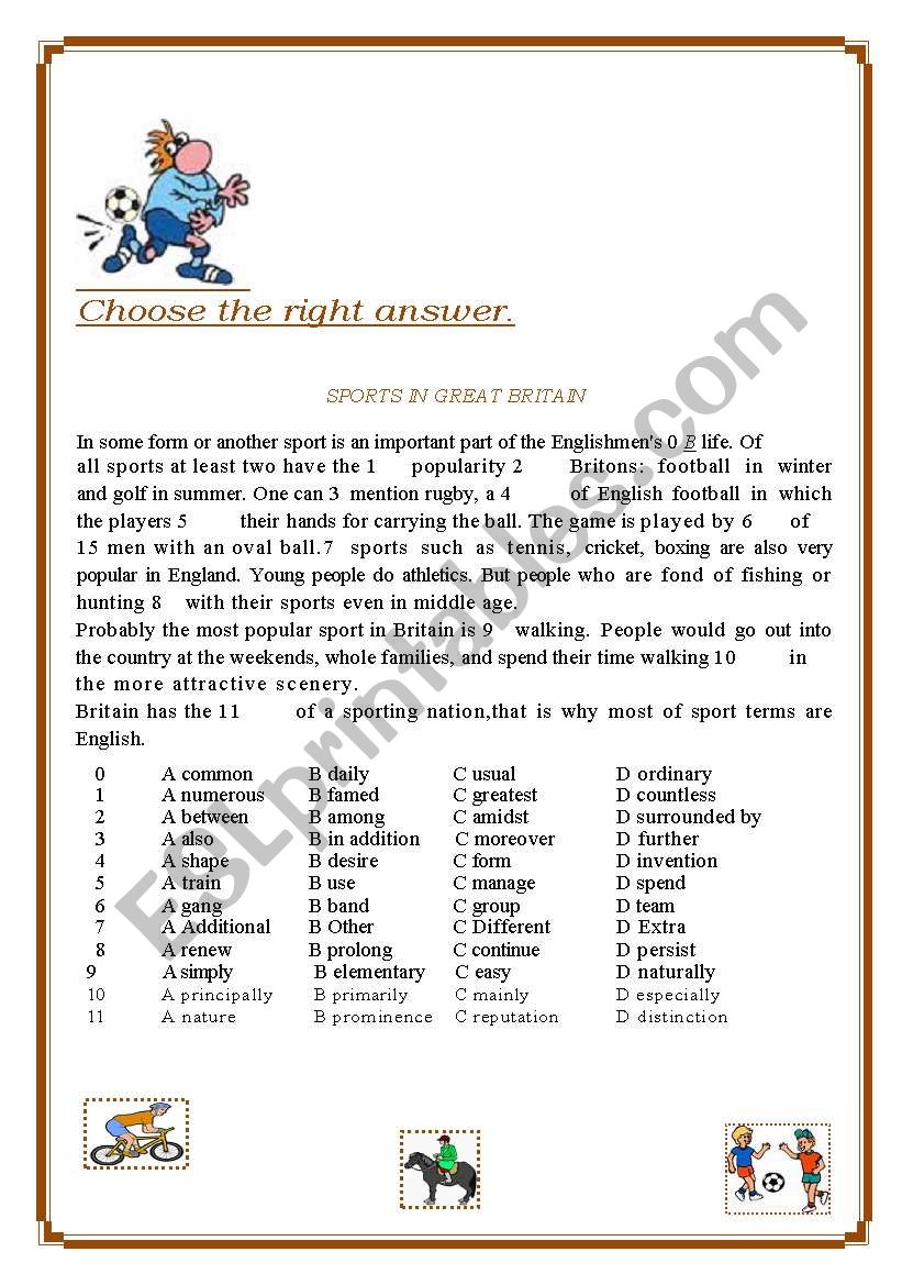 choose the right word worksheet