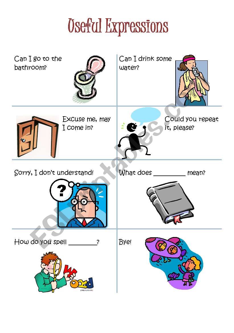 Useful Expressions worksheet