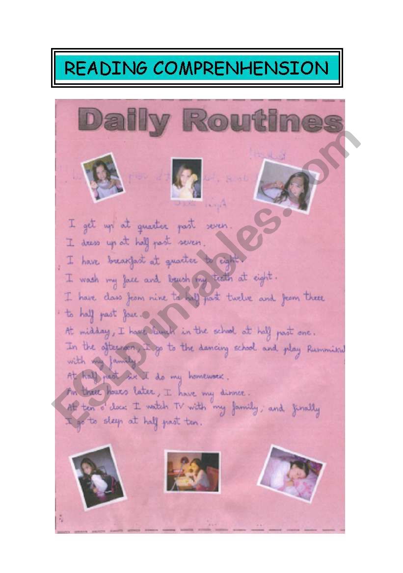 DAILY ROUTINE worksheet