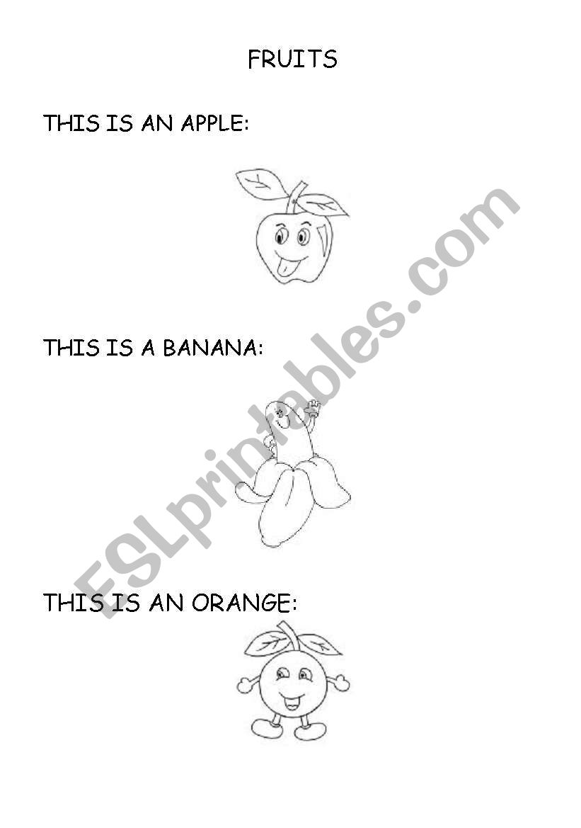 Fruits worksheet