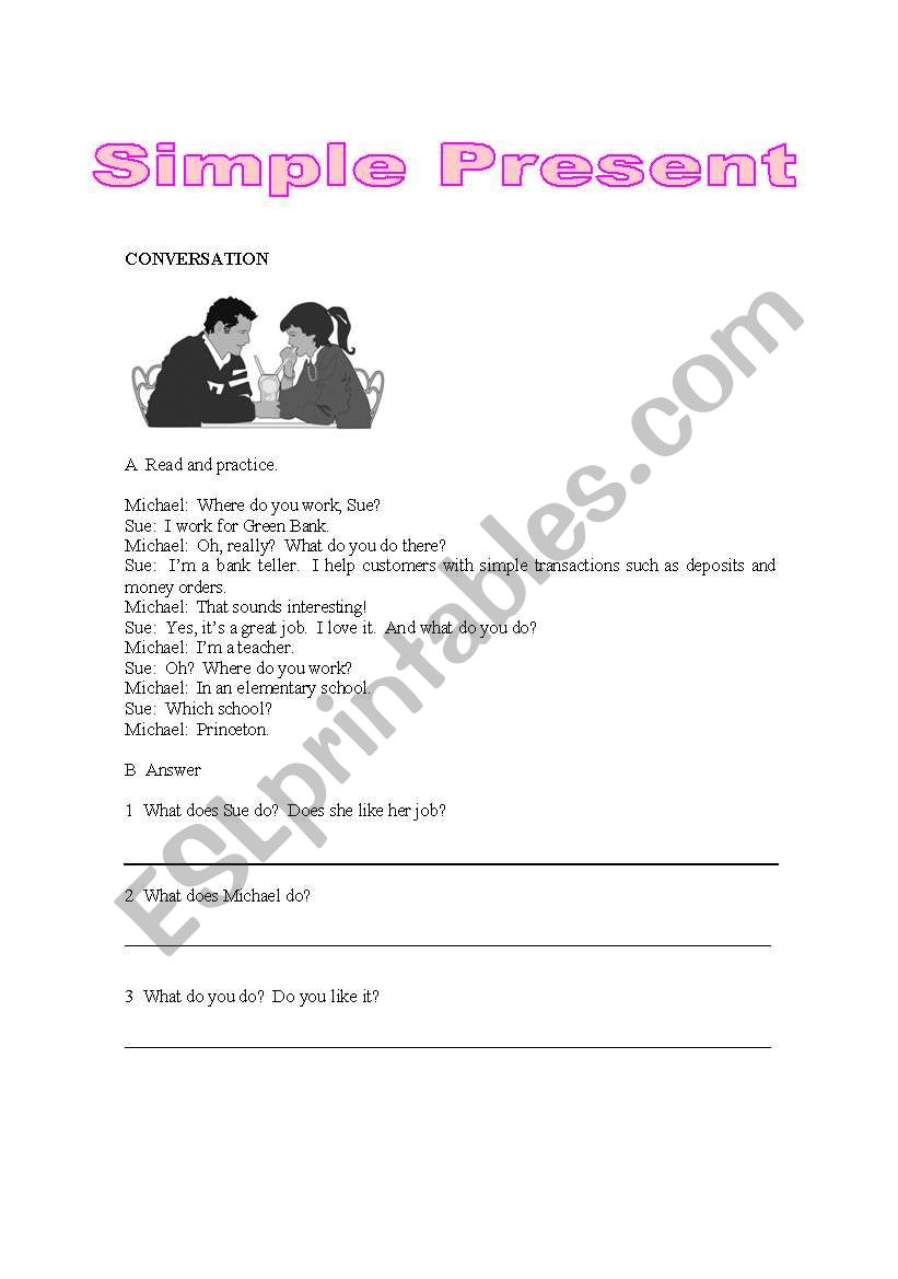 Simple Present worksheet