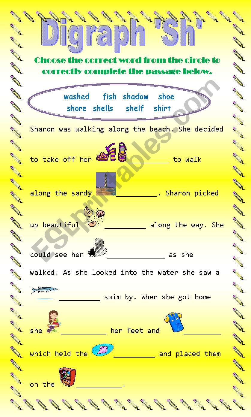 Digraph SH worksheet