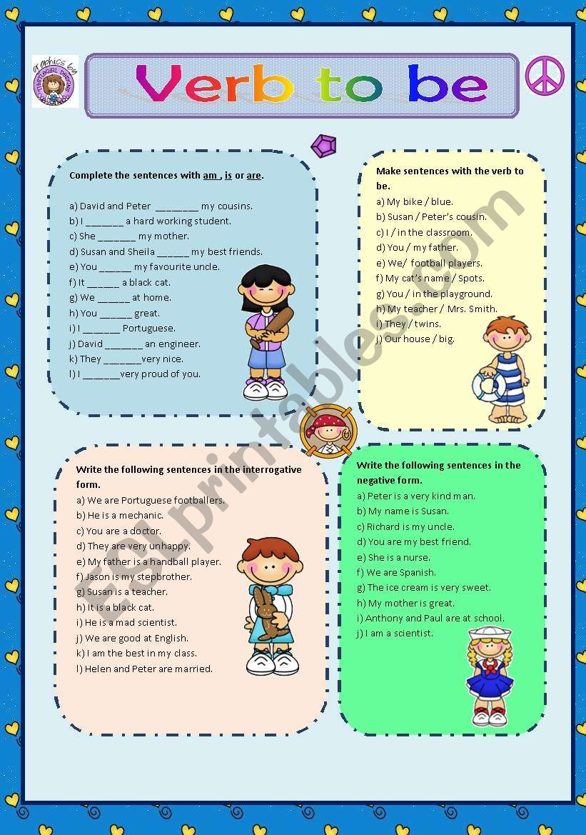 VERB TO BE - PRESENT SIMPLE worksheet