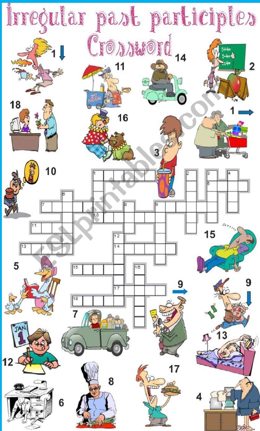 Irregular past participles crossword