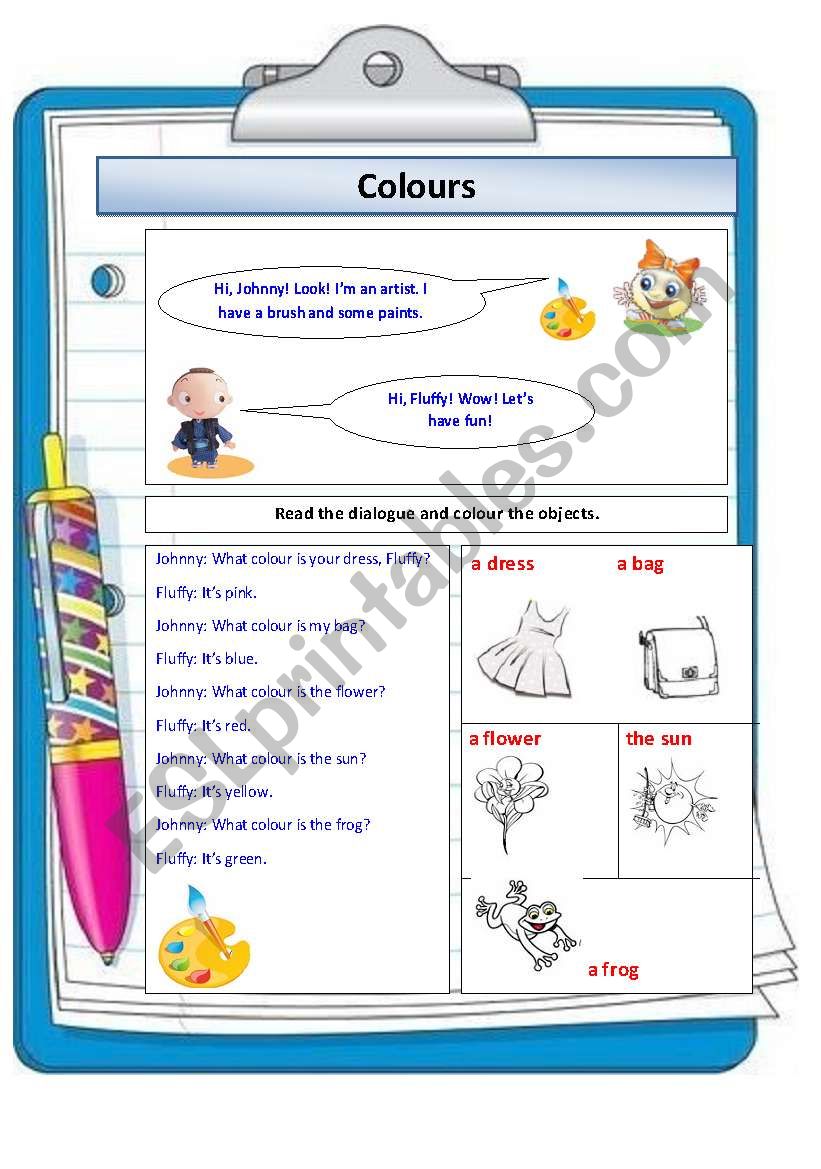 Colours. Johnny and Fluffyâ€™s adventures. Part 1/2