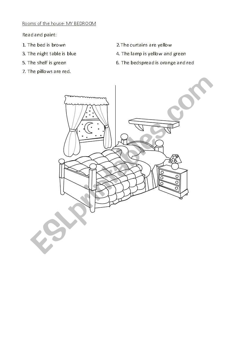 rooms of the house worksheet