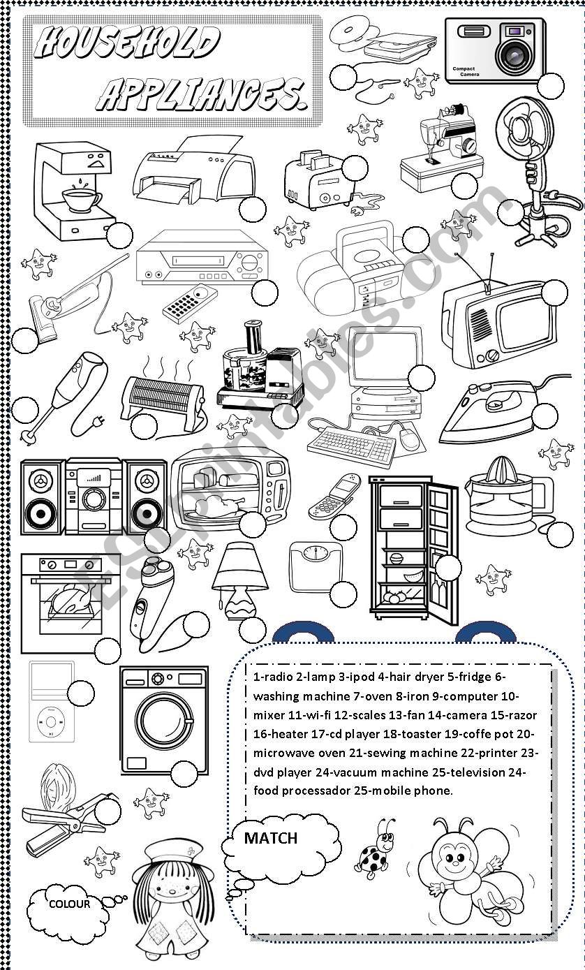 household appliances and other objects.