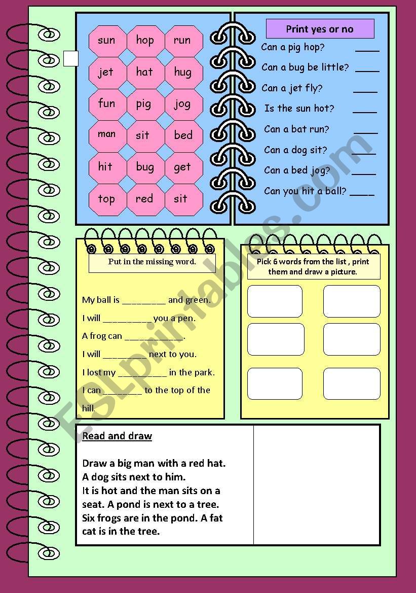 cvc words worksheet