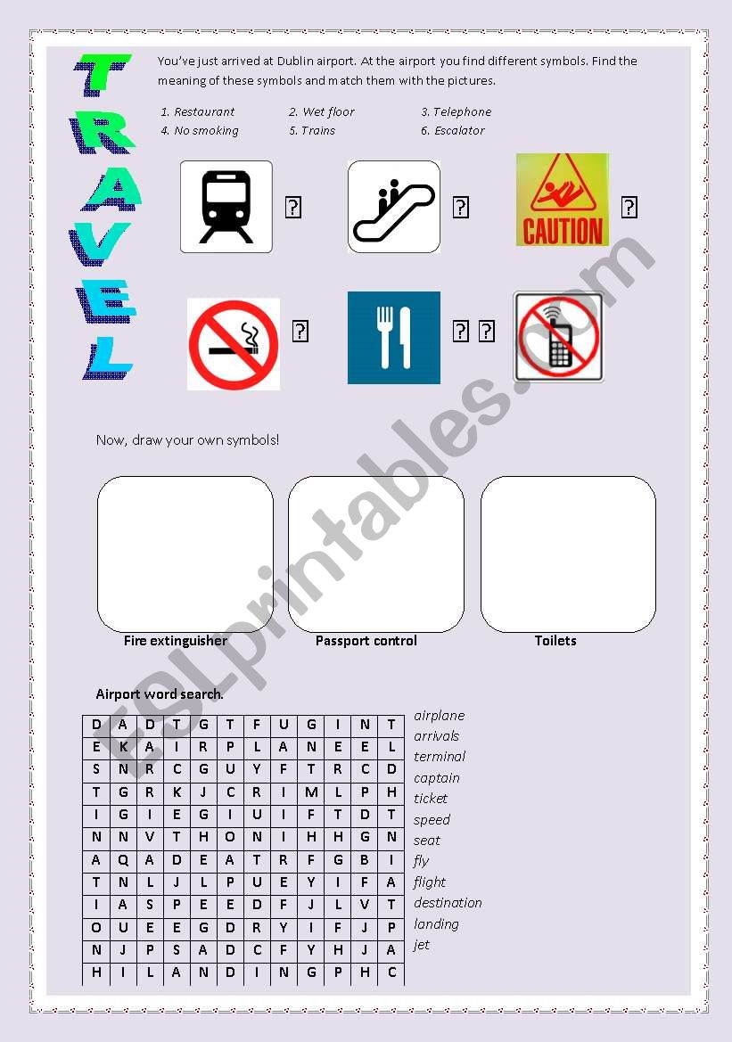 Travel (part 1) worksheet