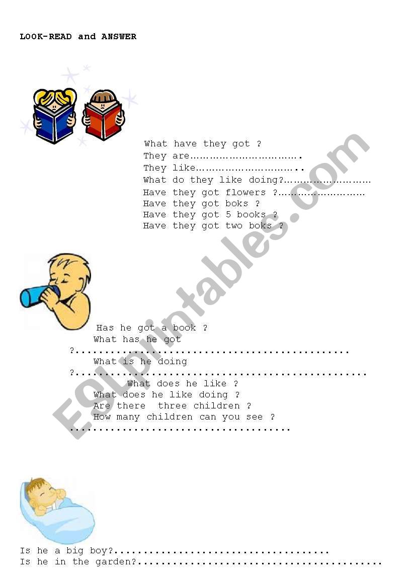 look worksheet