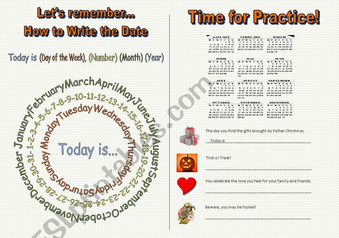 Lets Remember How to Write the Date (FULLY EDITABLE, B/W included)