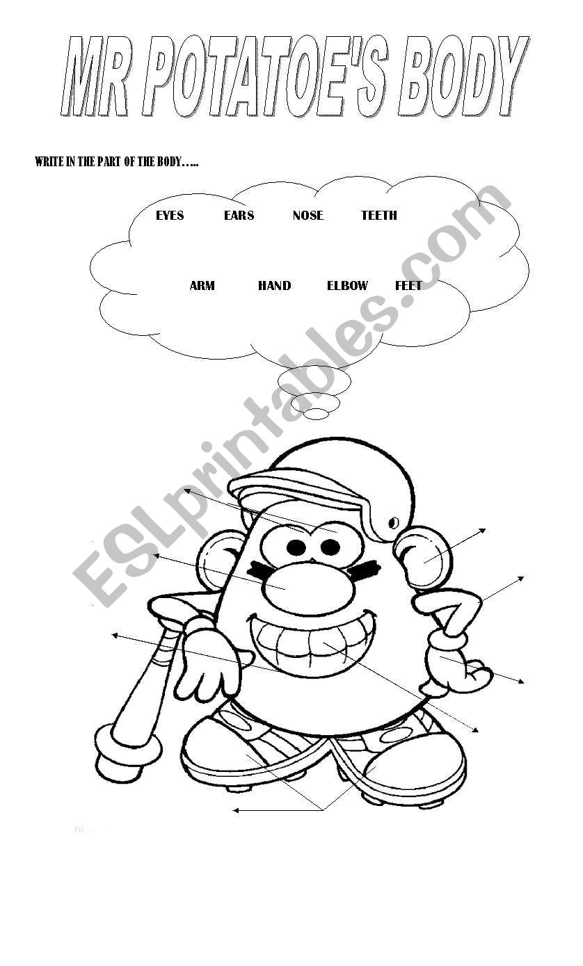 MR POTATO worksheet