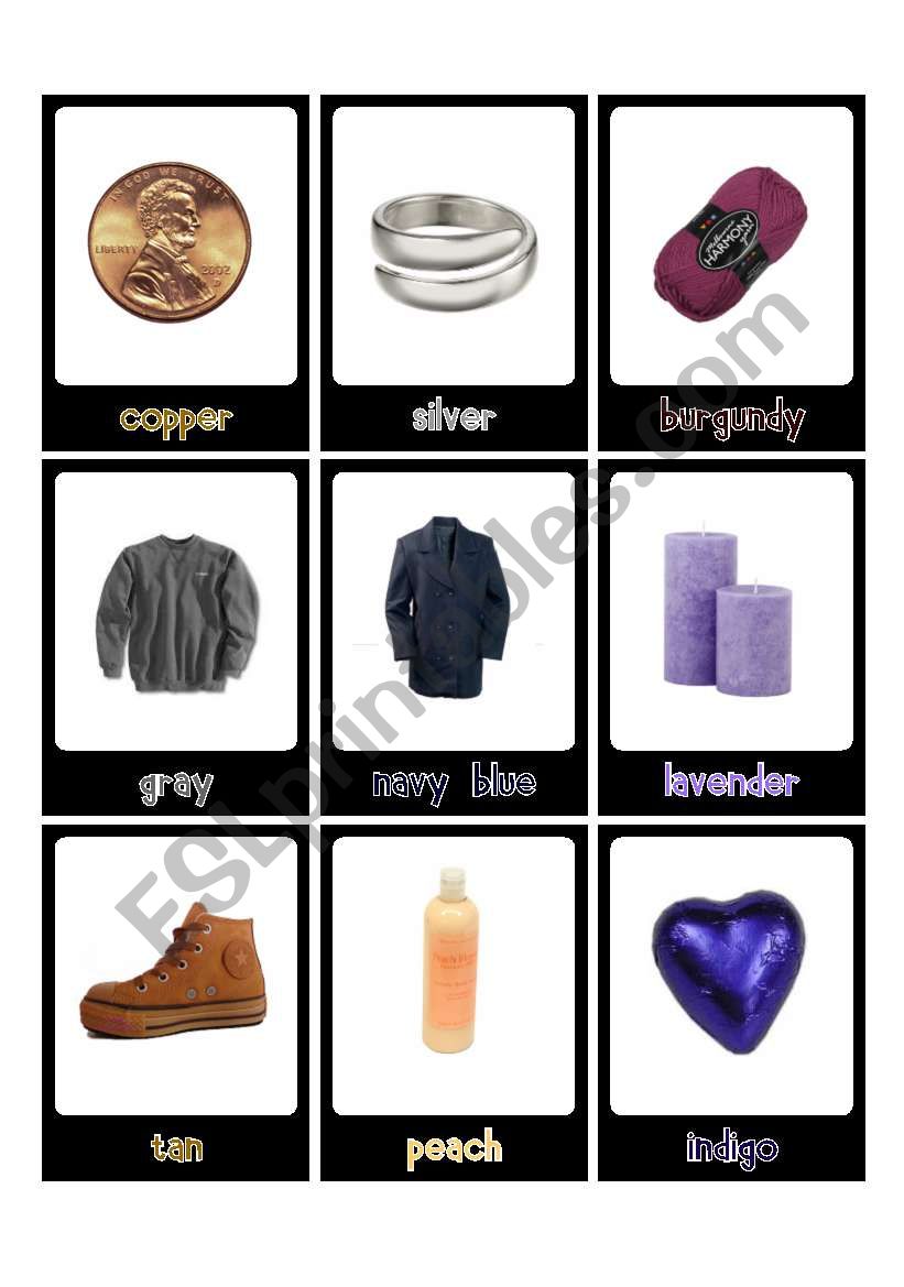 Colors Flashccards -3/4- worksheet