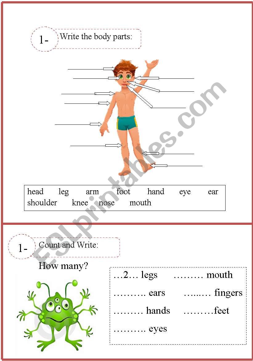 Number Of Body Parts Worksheet Pin On Ideas Resources For Teaching