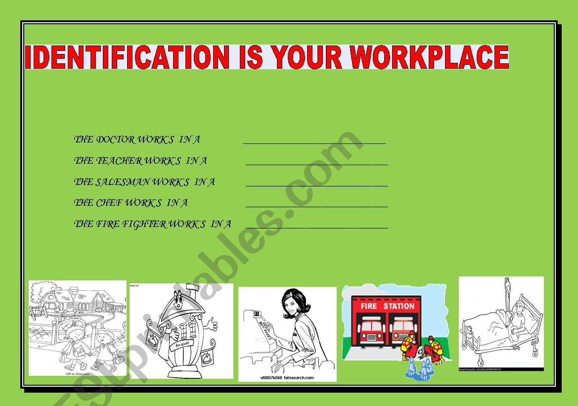 identifying workplace worksheet