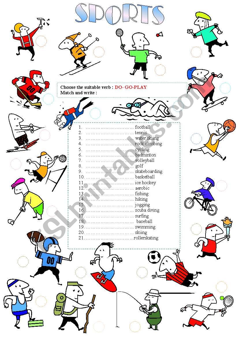 SPORTS worksheet