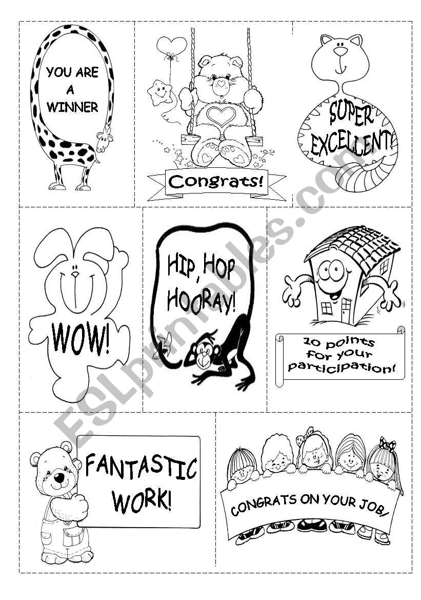 REWARDS (B&W  2 PAGES) worksheet