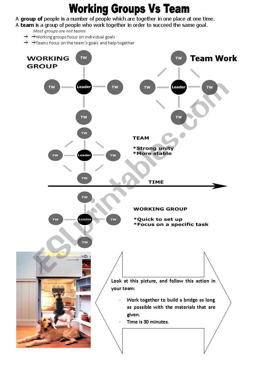 Working in group Vs working in team