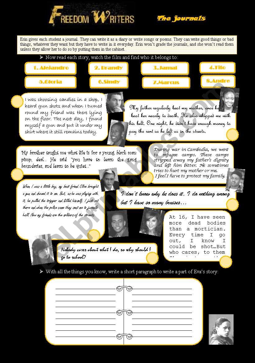 Freedom Writers 6/7 the journals