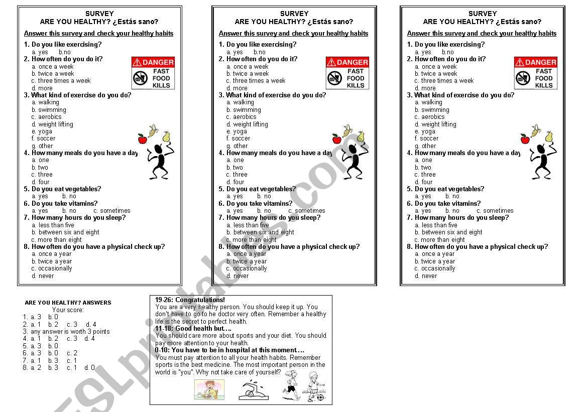 survey worksheet