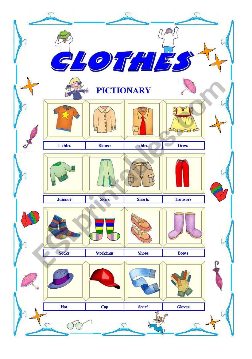 Clothes worksheet