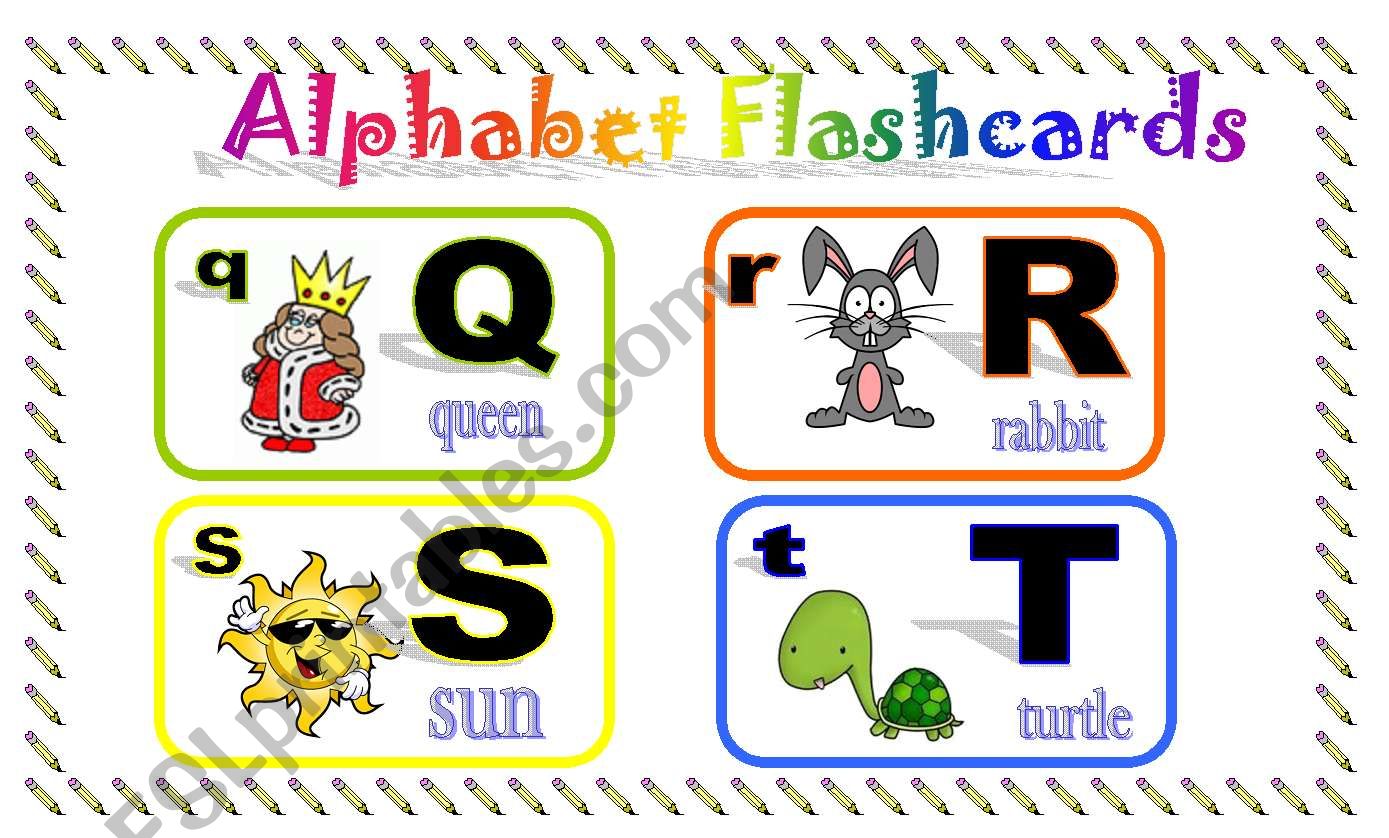 alphabet fashcards part 2 worksheet