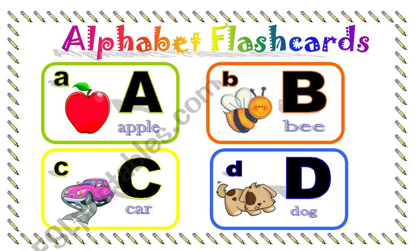 alphabet flascards part 1 worksheet