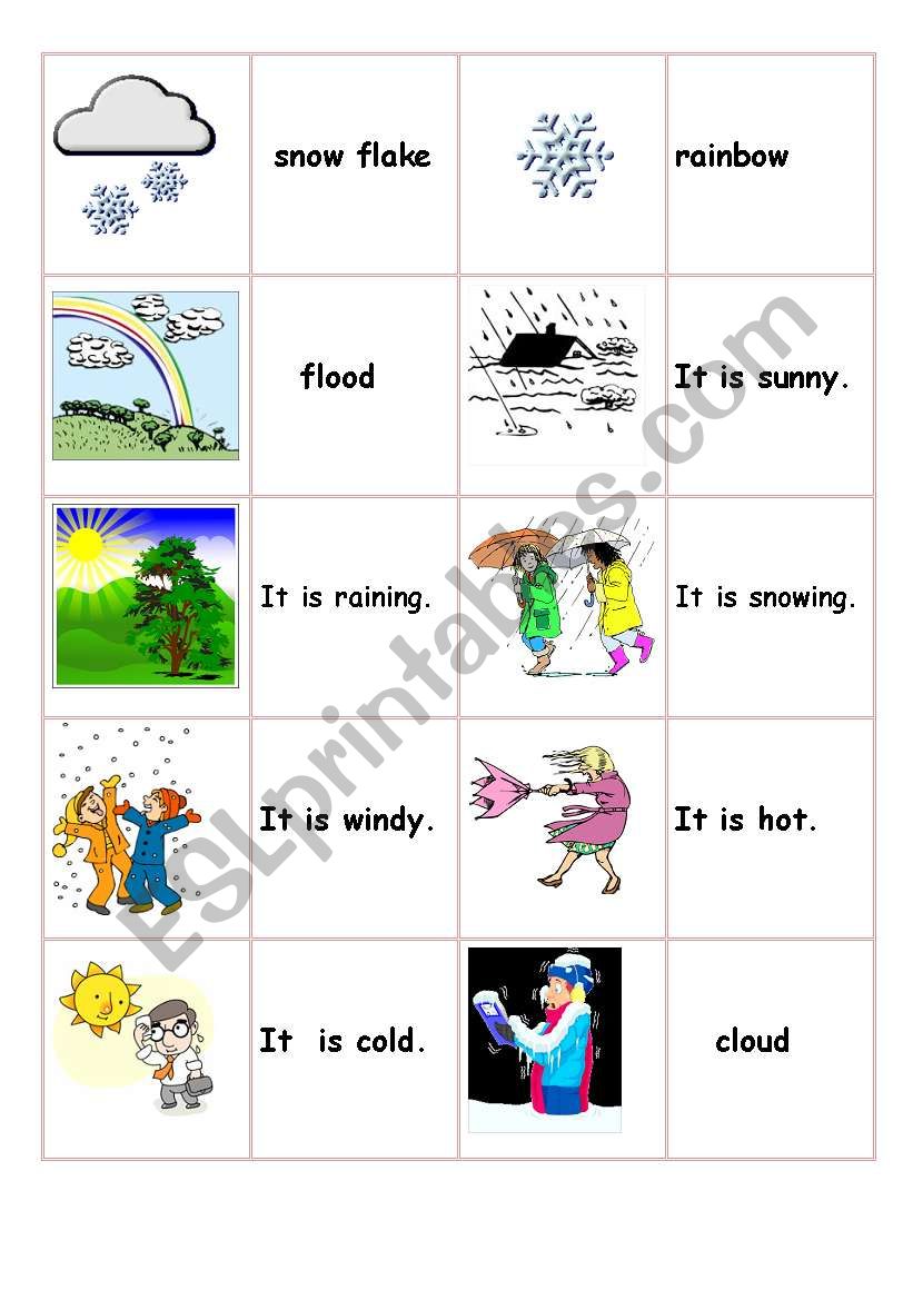 WEATHER DOMINO - PART 2. worksheet