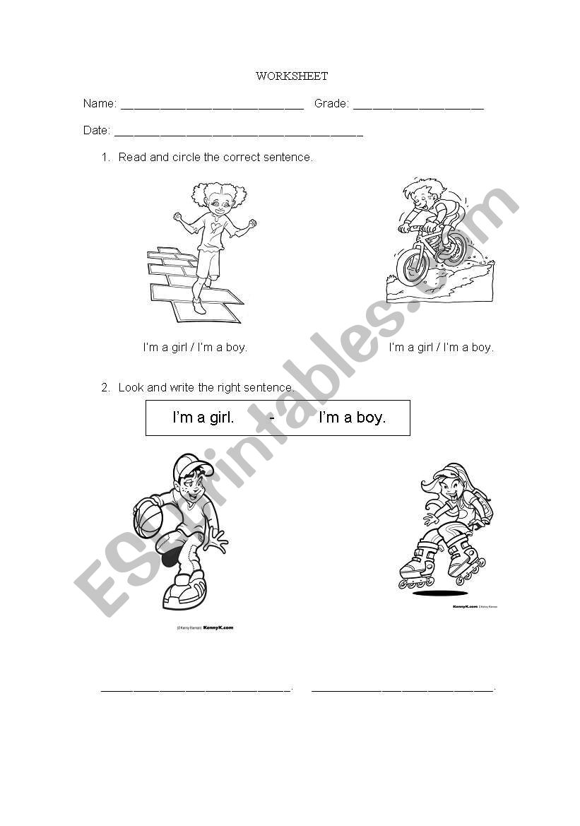 English worksheets: I´m