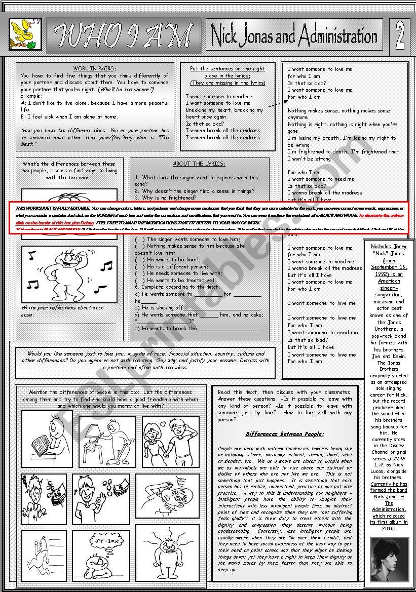 WHO I AM - NICK JONAS AND ADMINISTRATION - PART 02 - FULLY EDITABLE AND FULLY CORRECTABLE
