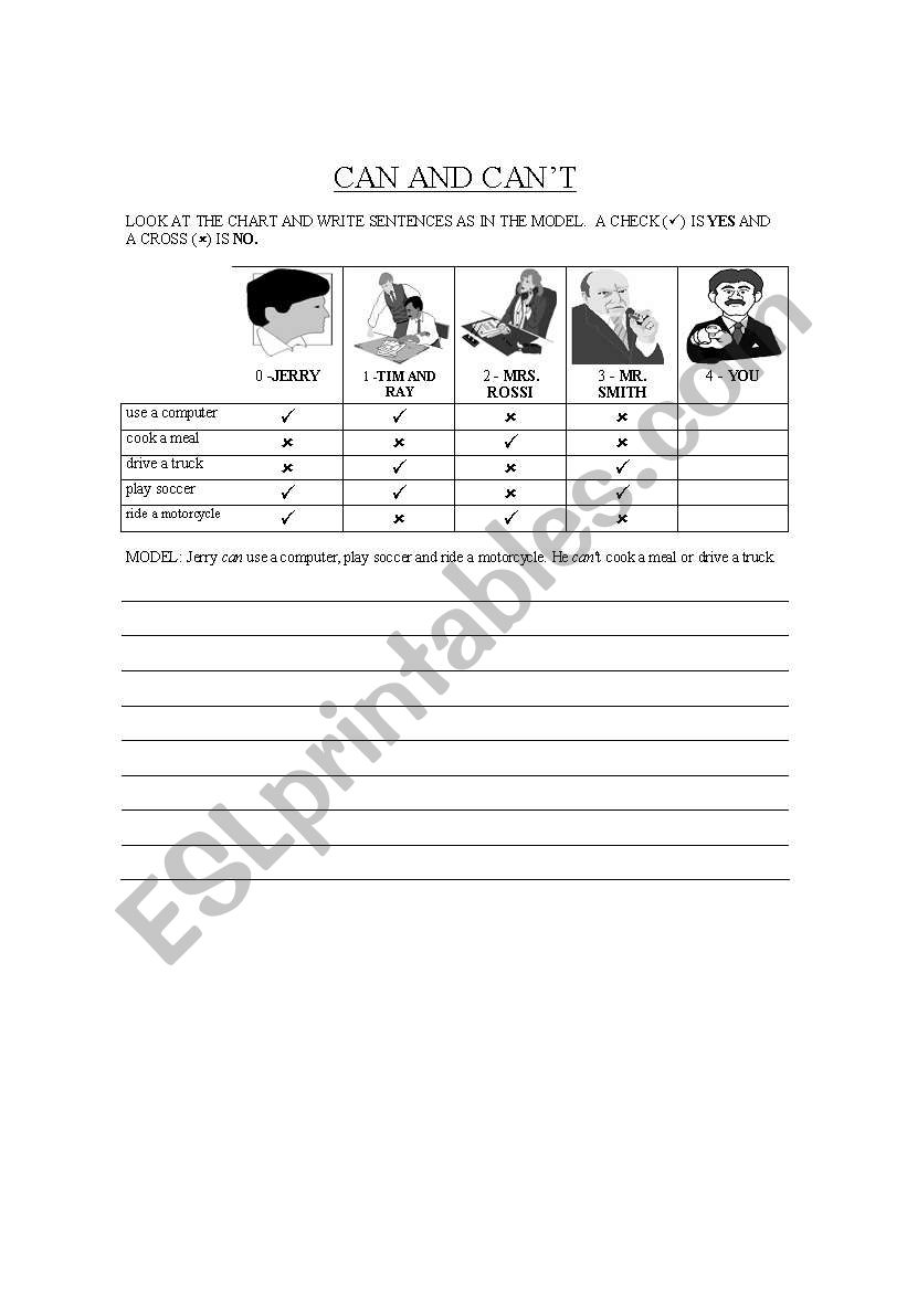 Can or Cant? worksheet