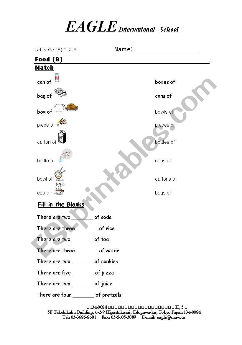 countables worksheet