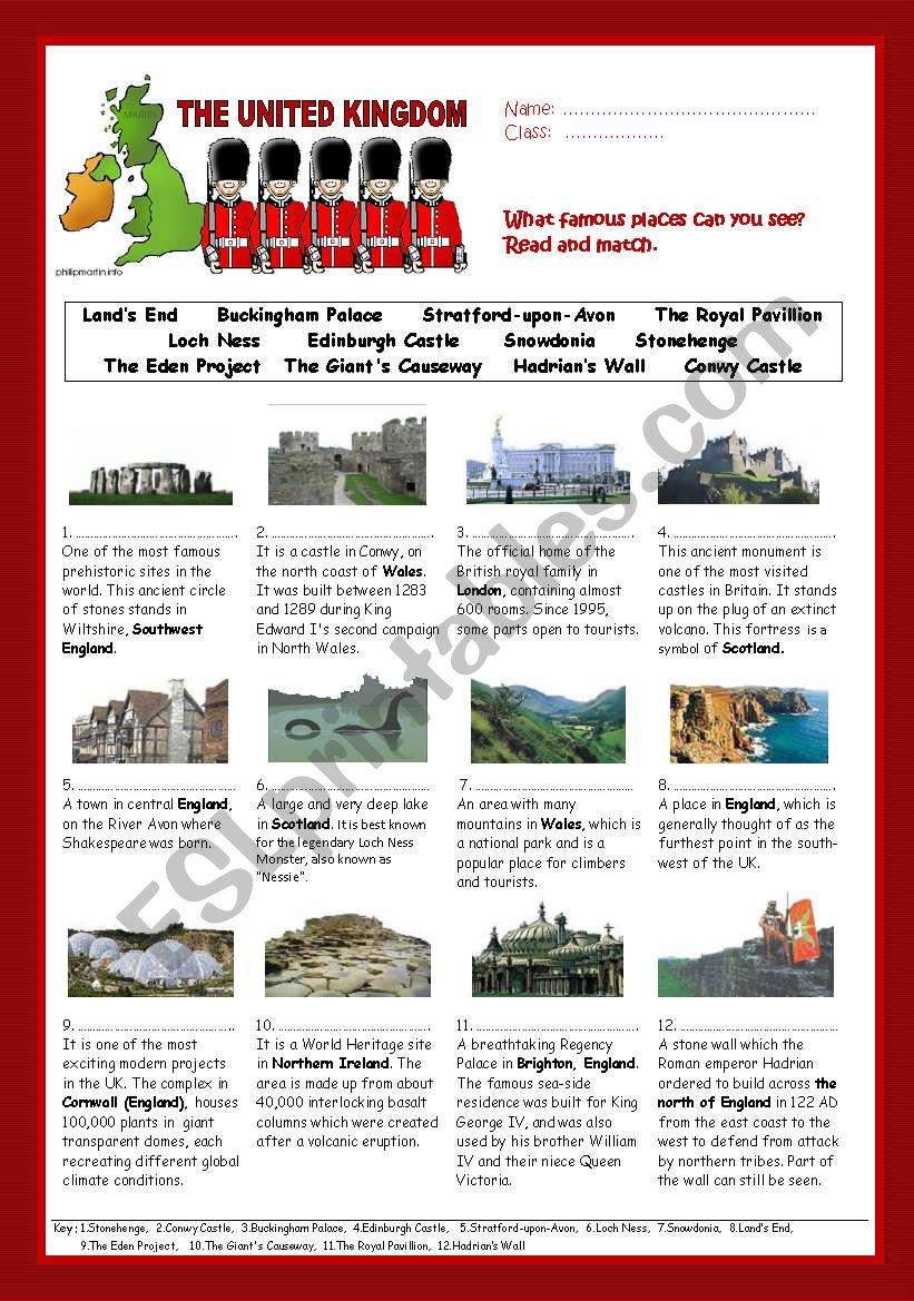 The United Kingdom worksheet