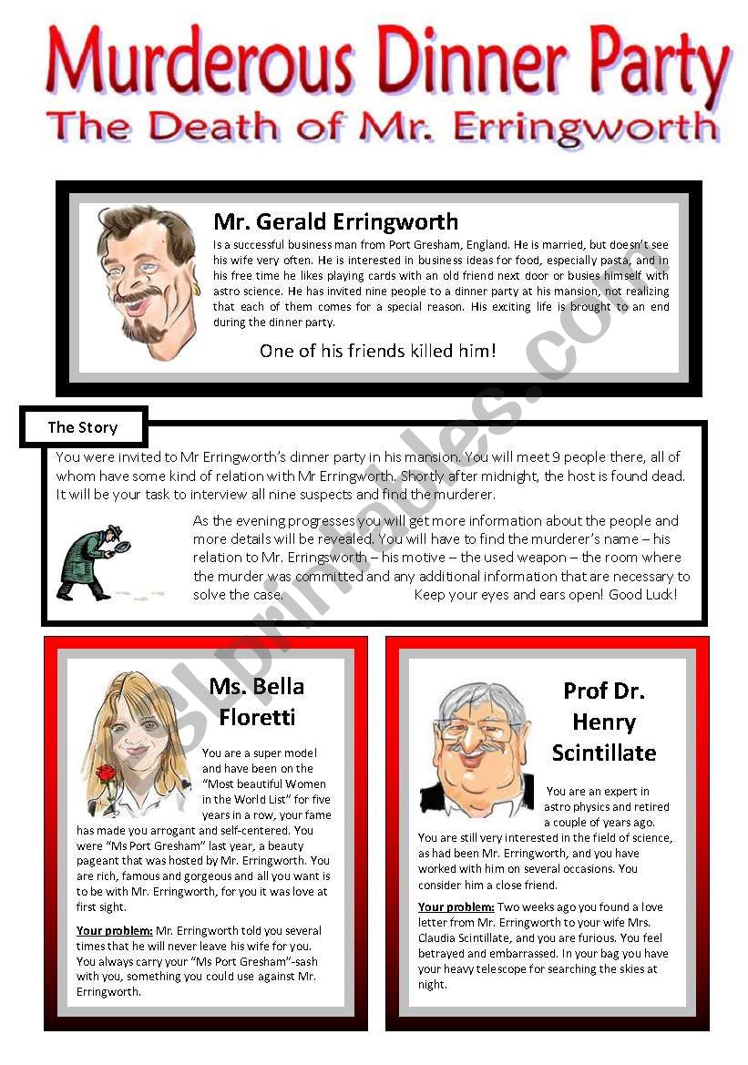 Past Tense Role Play Cards ESL Adults