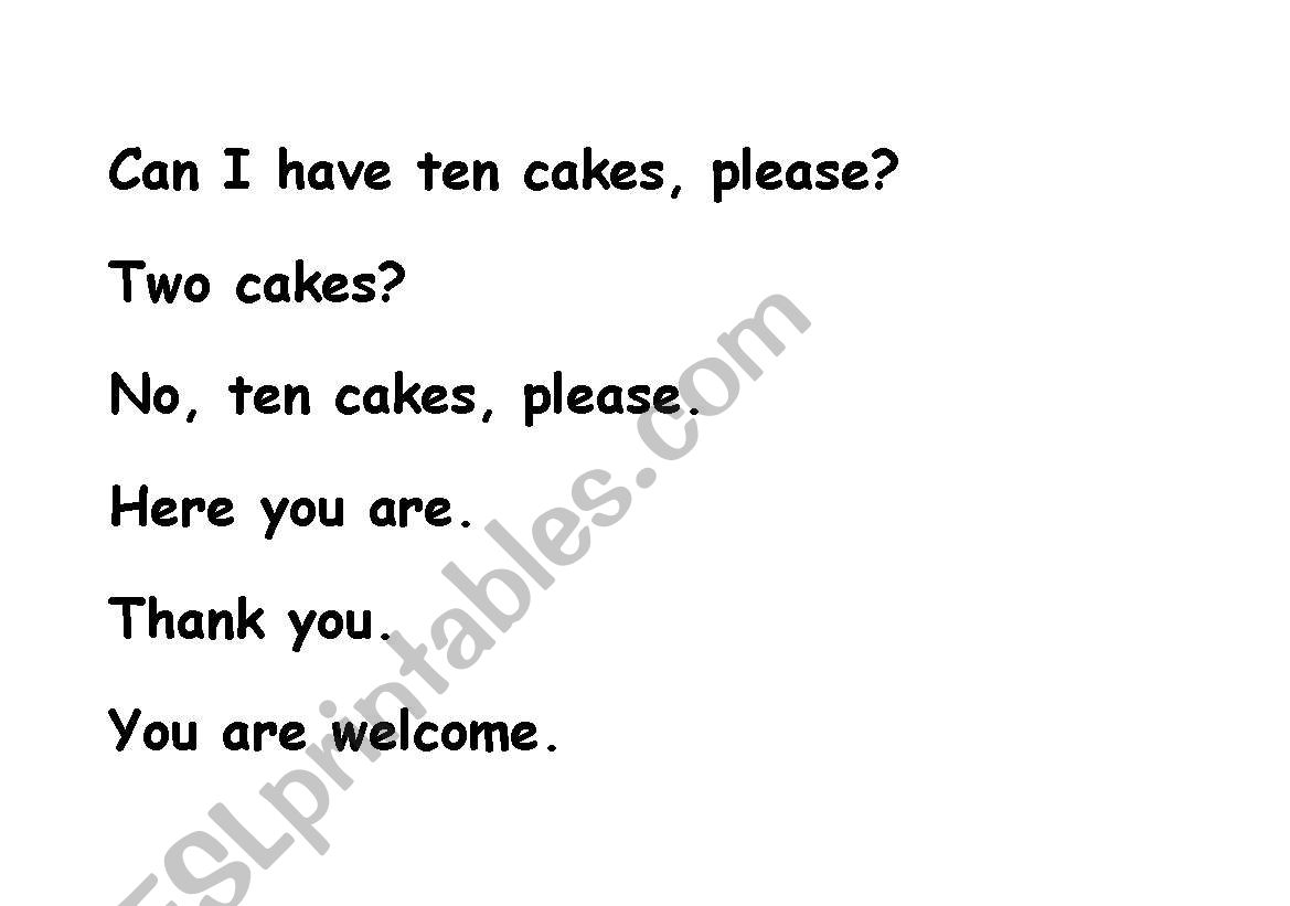 Can I have ... ? worksheet