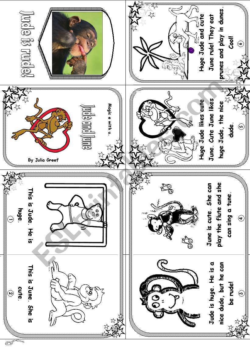 Phonics Mini Book 6: magic E with U