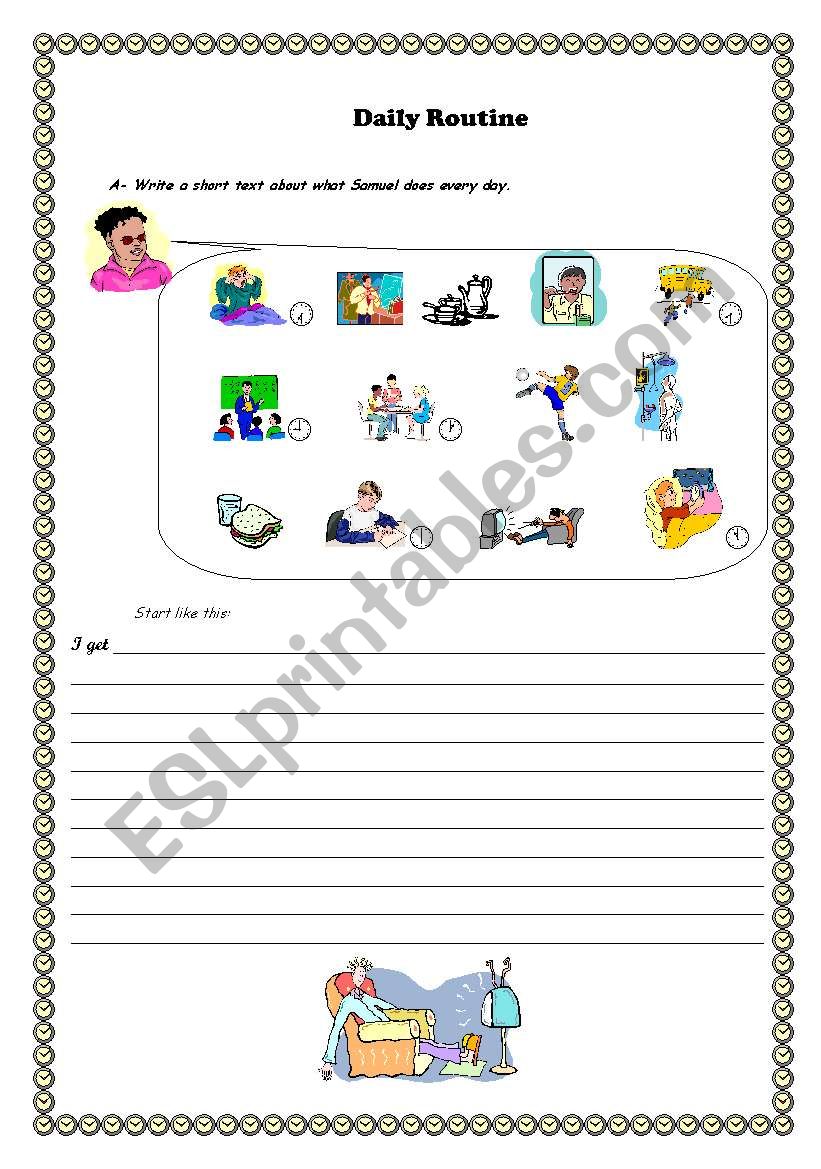 Daily Routine  worksheet