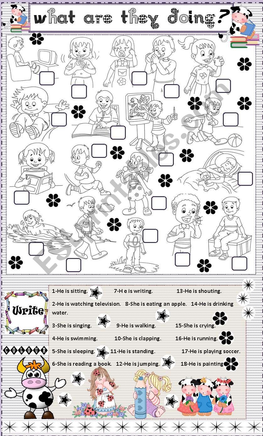 what are they doing? worksheet