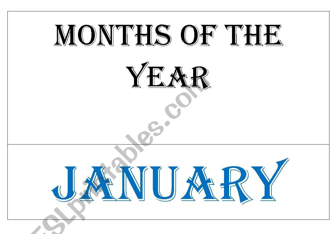 Month of the year worksheet